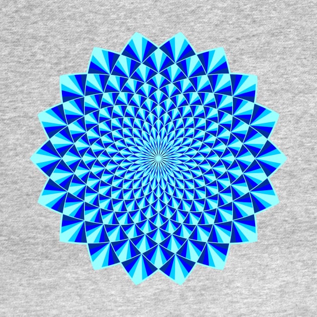 Blue Mandala with 3D Effect by MandalaSoul